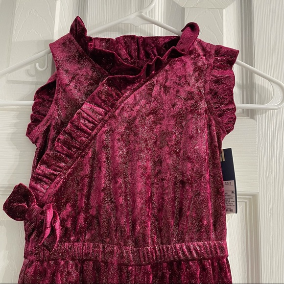 NEW!! Genuine Kids Osh Kosh Purple Berry Metallic Romper Jumpsuit 3T